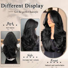 FREEMEIGE 2-clip 18-inch pieces for quick length adjustment and blend.