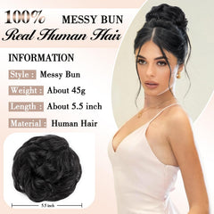 FREEMEIGE Messy Bun soft texture for natural-feeling hair extension.