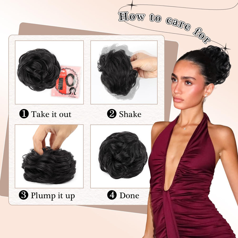FREEMEIGE Messy Bun volume boost for fuller updos.