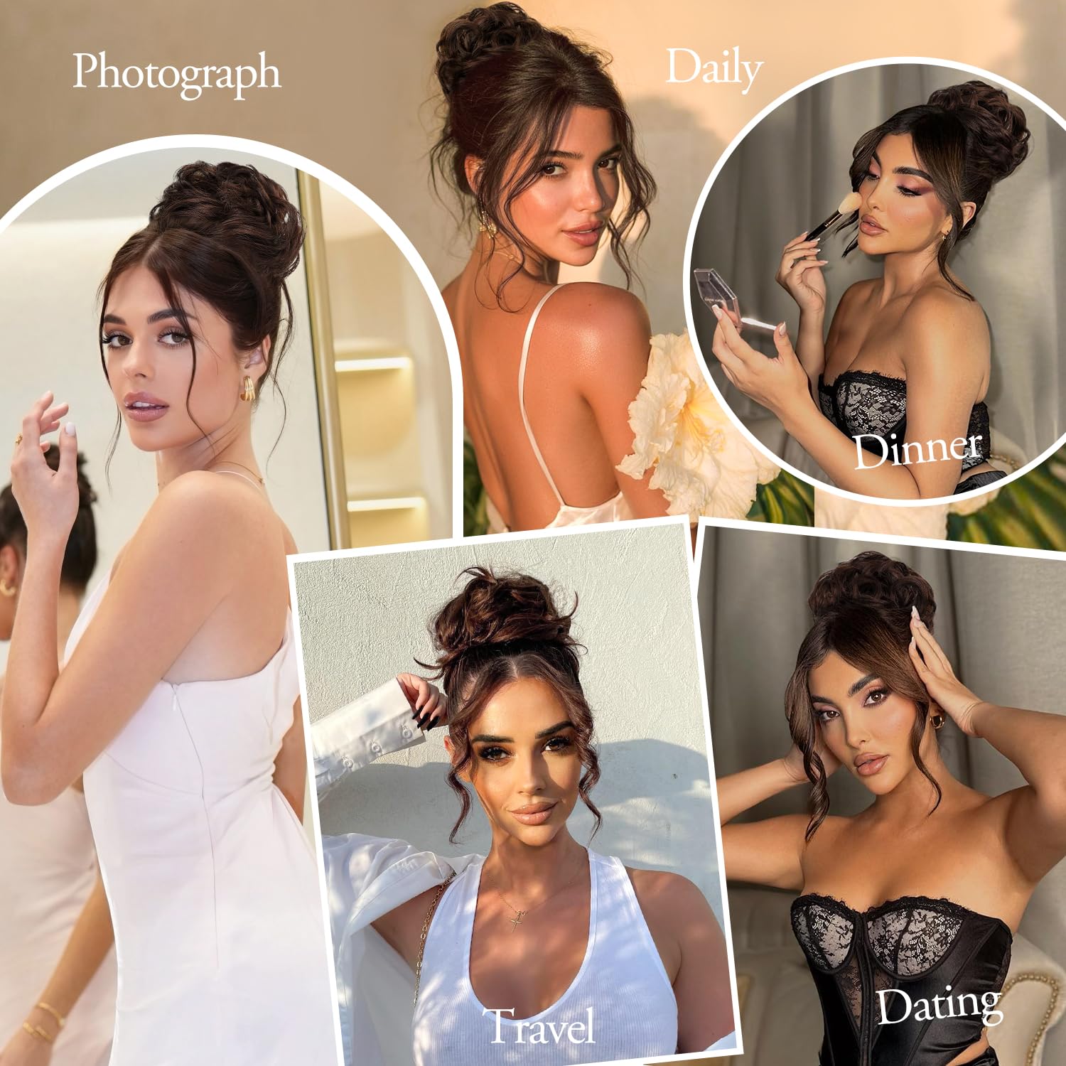 FREEMEIGE soft lightweight bun delivers all-day comfort and natural drape.