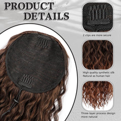 FREEMEIGE synthetic clip-in ponytail with clips for durable attachment