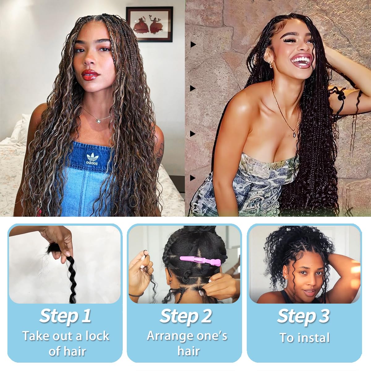 Freemiss Brazilian virgin hair ready for bleaching and coloring.