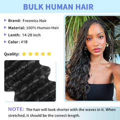 Freemiss no-weft bulk hair for seamless knotless outcomes.