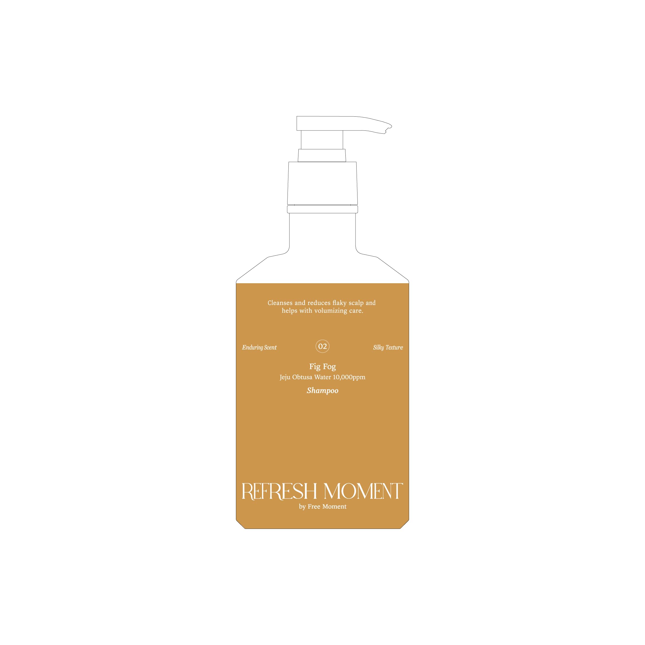 Freemoment Perfume Shampoo bottle in shower setting for daily routine