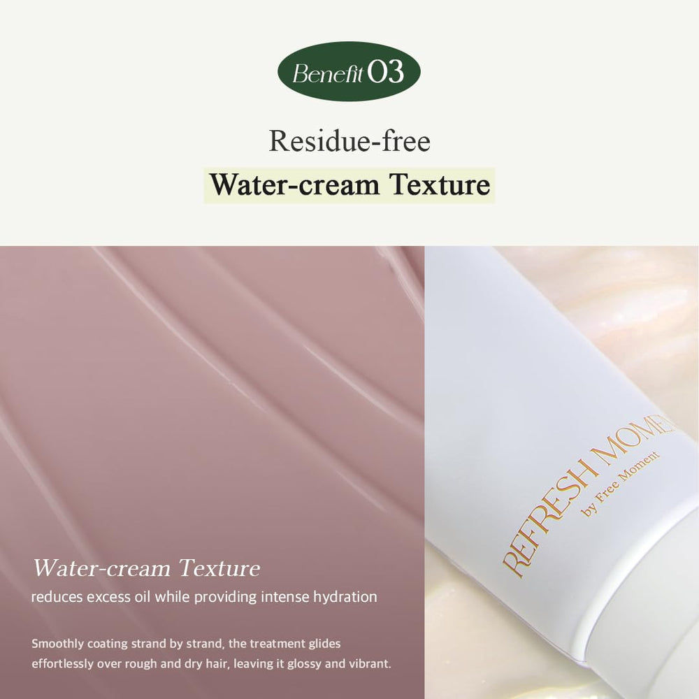 FREEMOMENT Refresh Moment Hair Treatment romantic scent notes for a subtle daily aura.