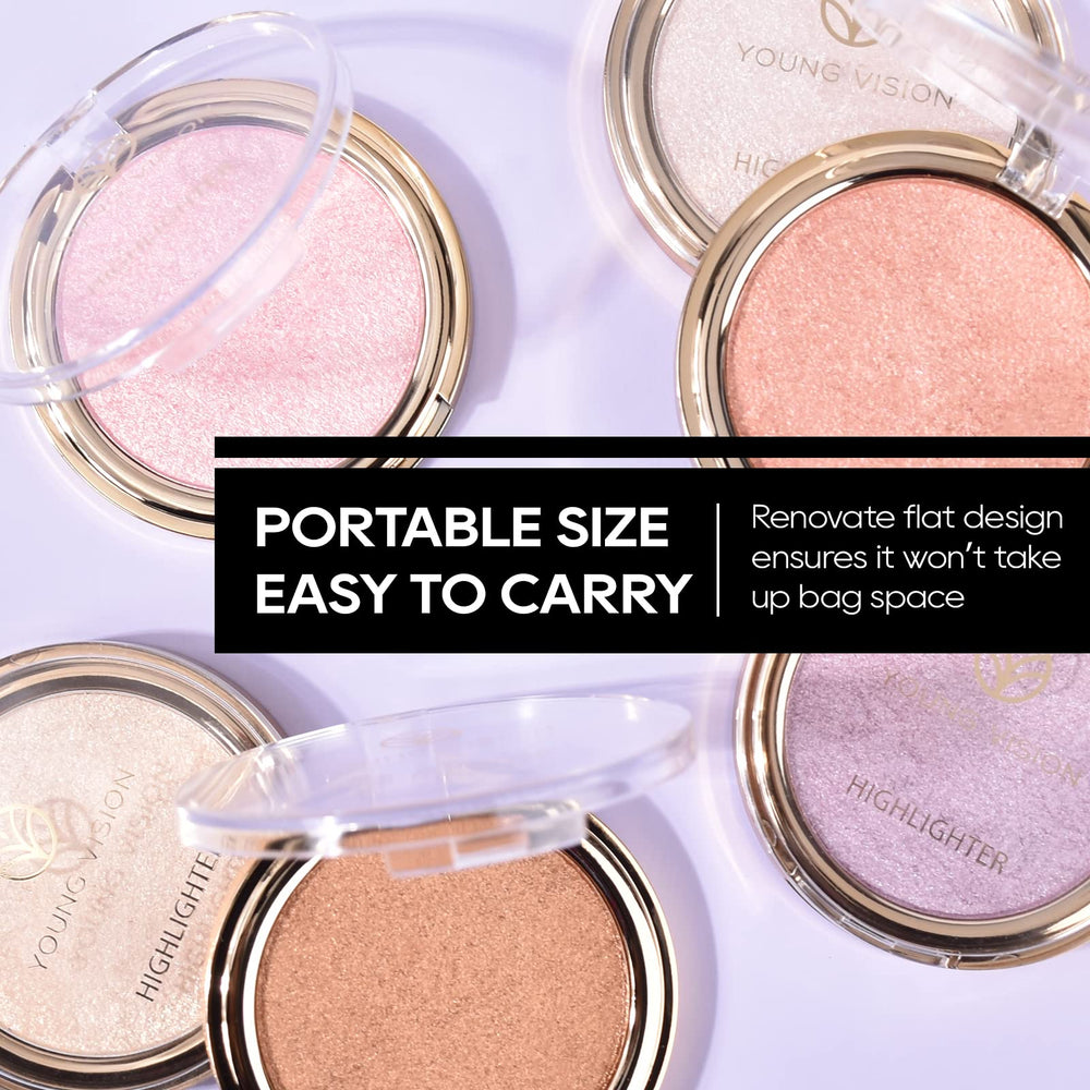 FREEORR Baked Highlighter Gold Brown swatch blends into bronze-toned warmth on skin.