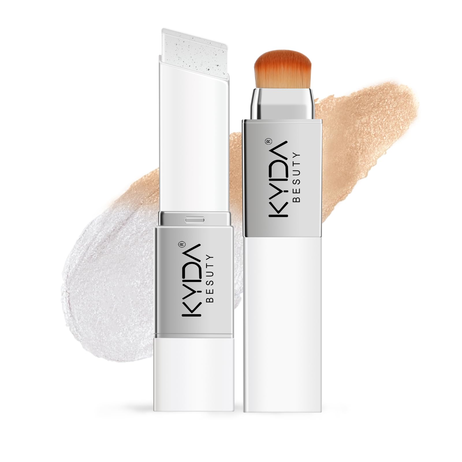 FREEORR color-changing foundation stick swatch on skin showing natural blend