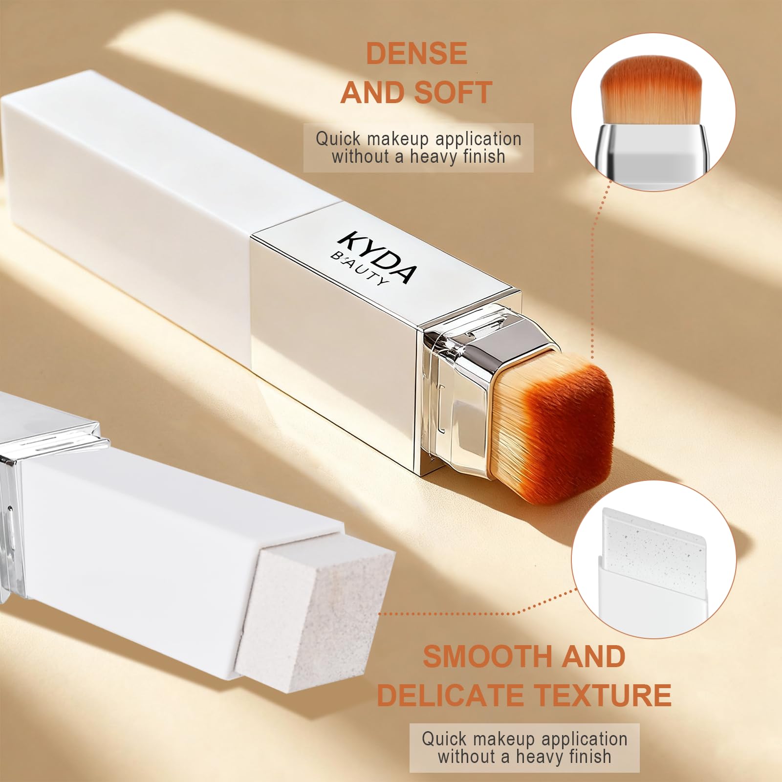 FREEORR dual-ended foundation brush application demonstrates easy concealing and precise coverage