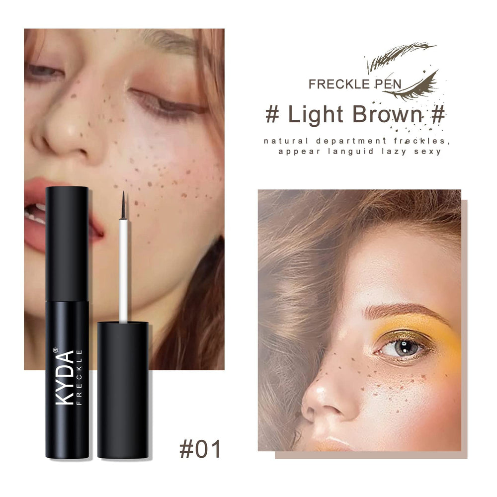 FREEORR Two-color freckle pen can also be used as eyeliner for accents.