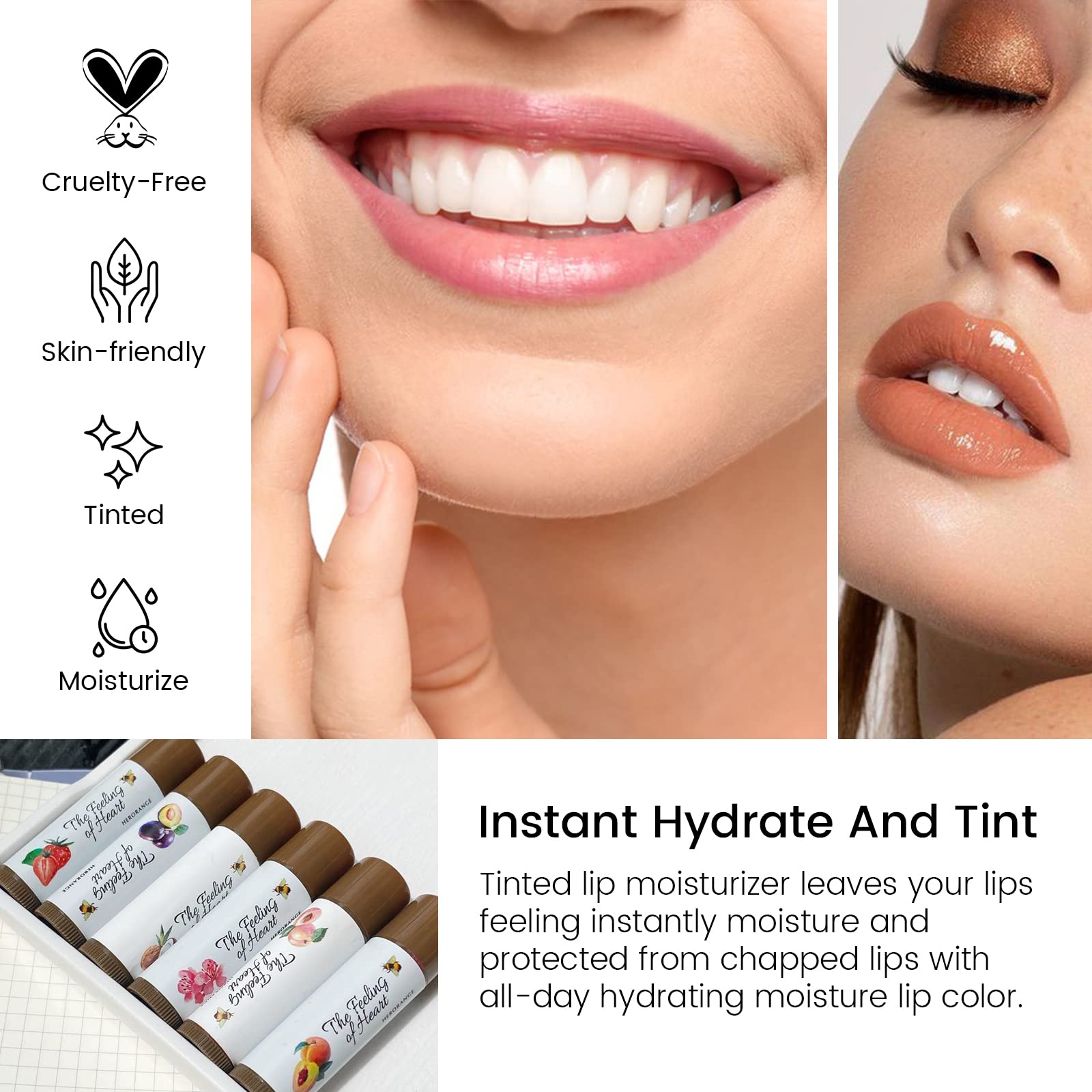 FREEORR coconut transparent lip balm for pure hydration on the go