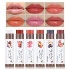 FREEORR strawberry tinted lip balm for instant hydration and subtle color