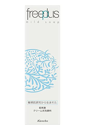 FreePlus mild soap creamy texture close-up highlighting rich lather for soft skin.