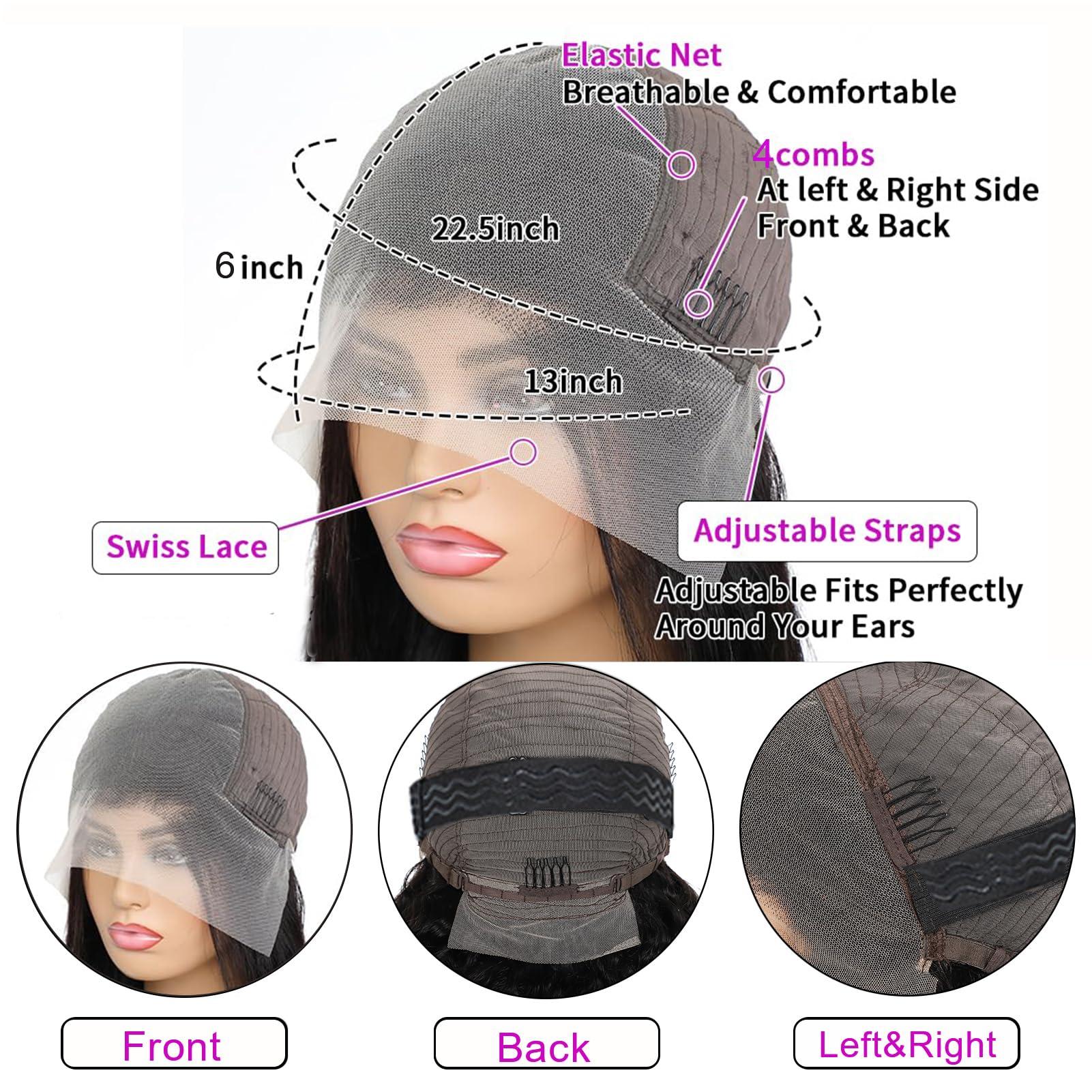 Freeternit long-lasting wig ideal for daily wear and workouts.