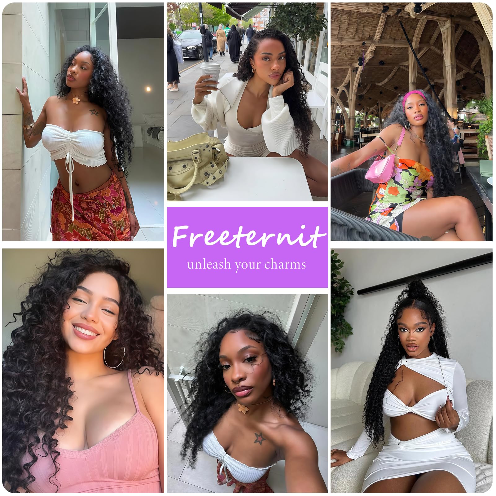 Freeternit pre-plucked hairline with baby hairs for easy DIY styling.