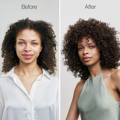 Frizz control with Freewill Curl Defining Gel Cream on curls.
