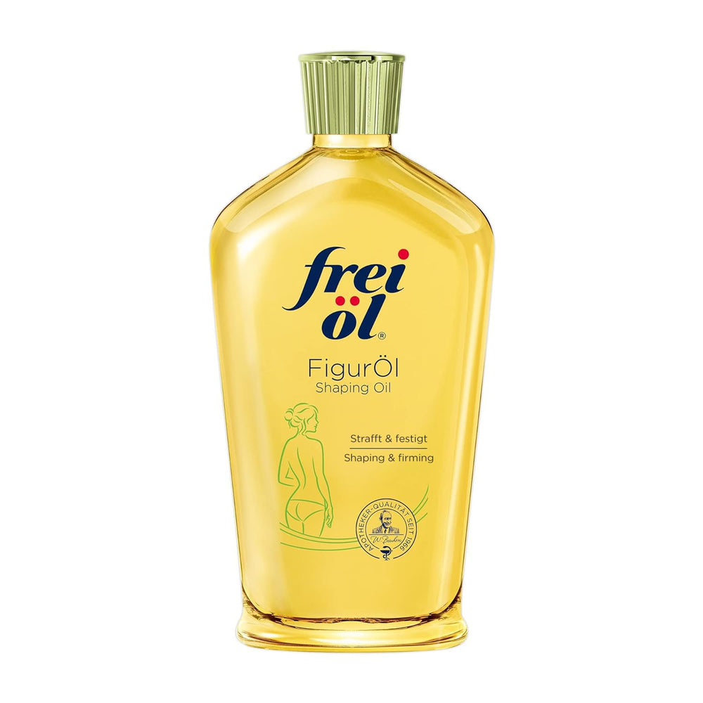 frei oil shaping oil dispensed for targeted arm massage and smoothing