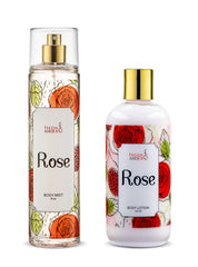 Freida and Joe Rose Home Spa lotion bottle 10oz for deep moisturization and velvety skin.