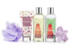 Shower gel lavender bottle highlighting soothing cleansing ritual for daily pampering