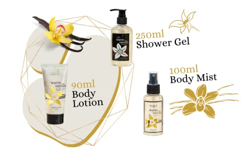 Freida and Joe warm vanilla body mist for a fresh scent