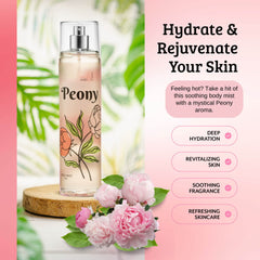 Freida and Joe Peony Elegance fine mist ready for daily use.