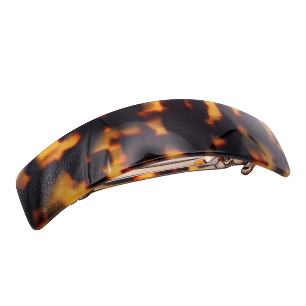 French Amie Curved Tokyo large clip closeup shows a glossy celluloid finish for secure styling.