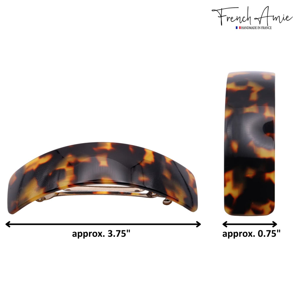 French Amie Curved Tokyo large clip displays handmade pattern variations for unique character.