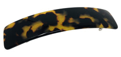 French Amie long rectangle Yellow Tokyo clip securely grips medium to thick hair.