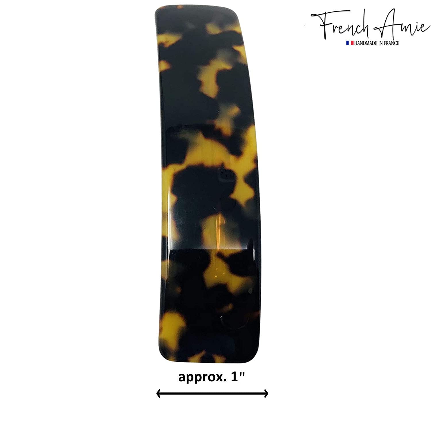 French Amie Yellow Tokyo clip open clasp ready for a half-up style.