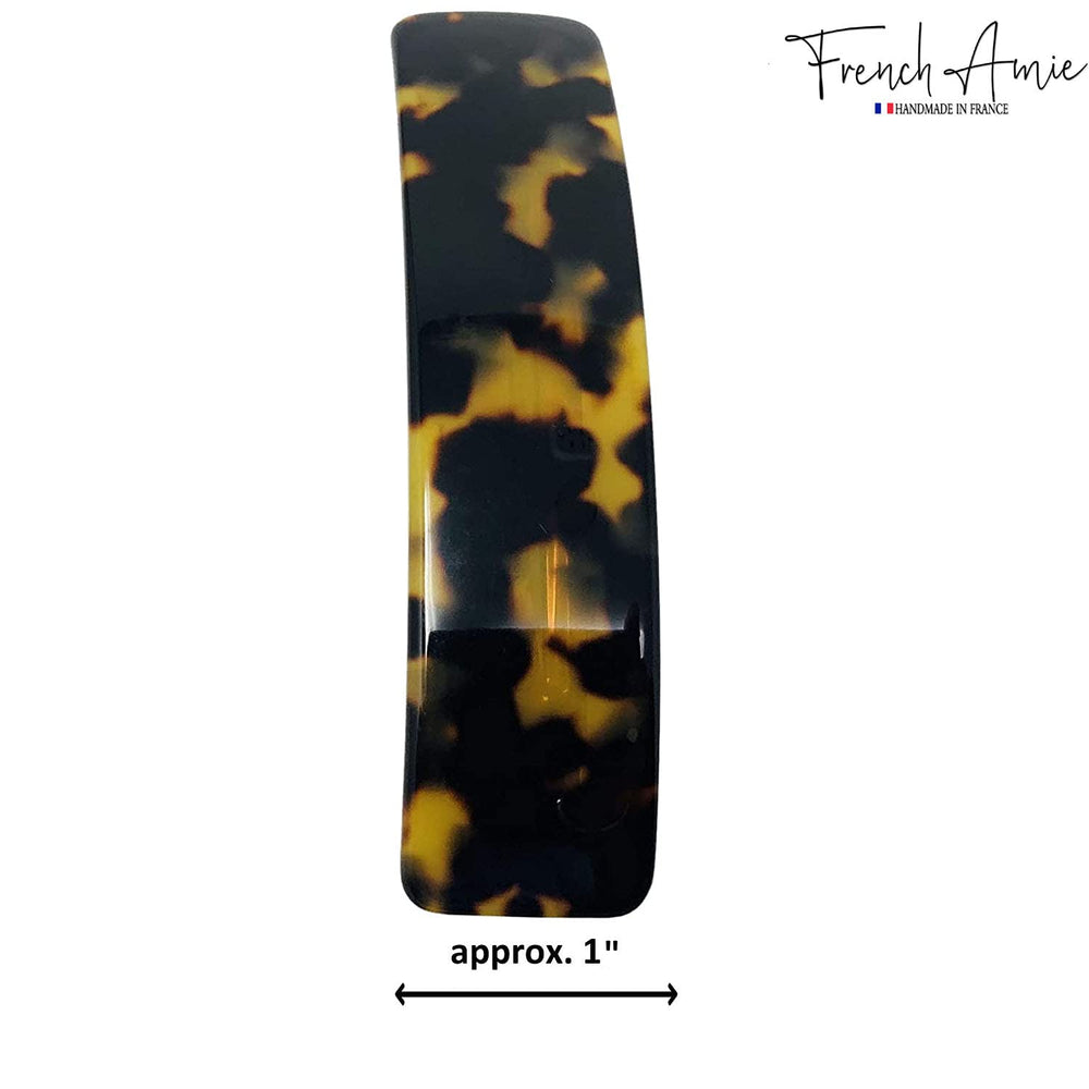 French Amie Yellow Tokyo clip open clasp ready for a half-up style.