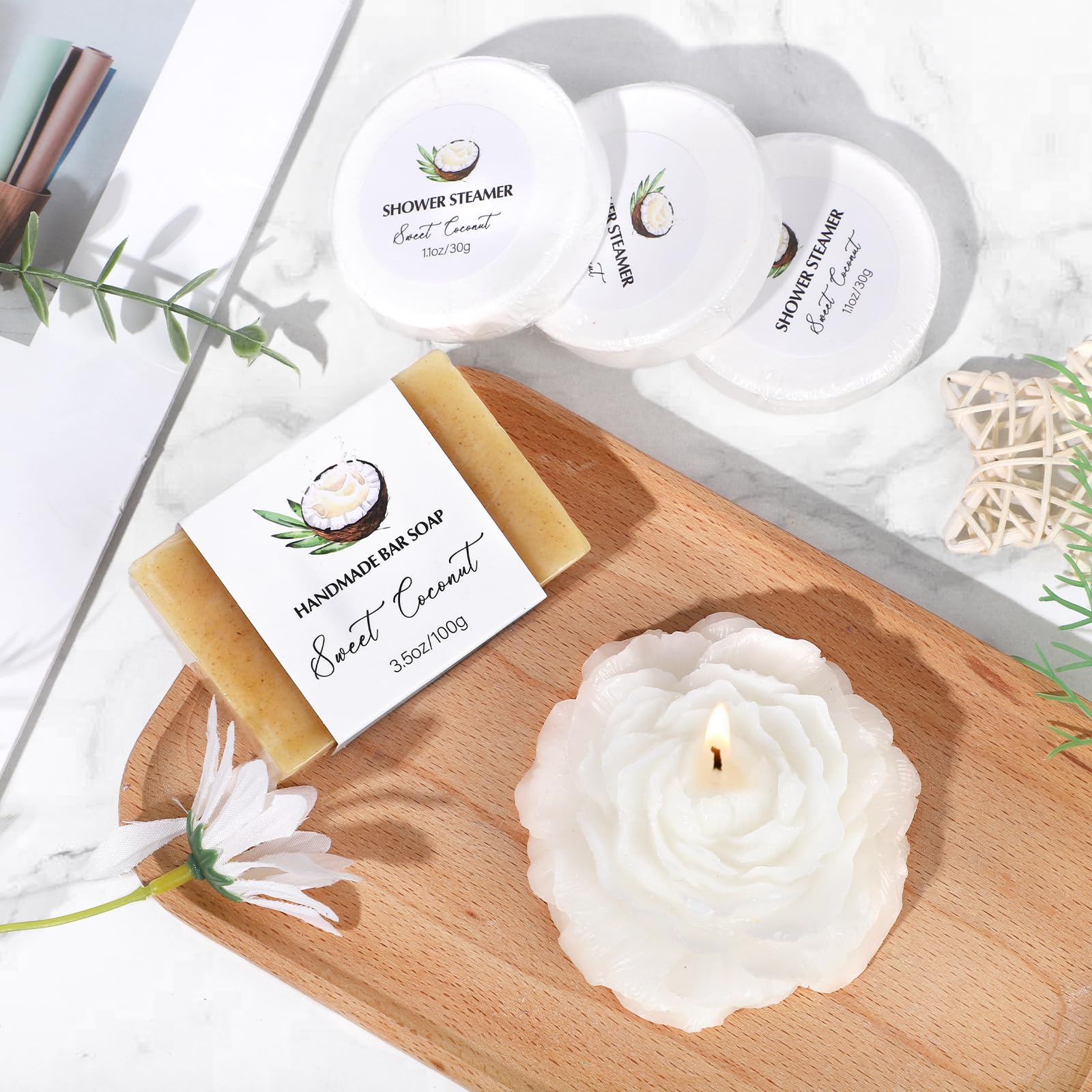 Frerdui spa gift basket with dried flower bouquet adds elegance