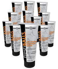 Fresh BALLS Lotion bottle dispense showing easy application for daily groin care.