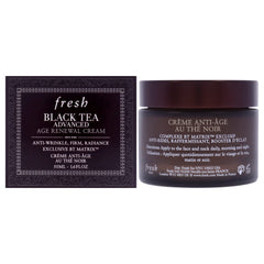 Fresh Black Tea Advanced Age Renewal Cream bottle closeup for premium skincare ritual