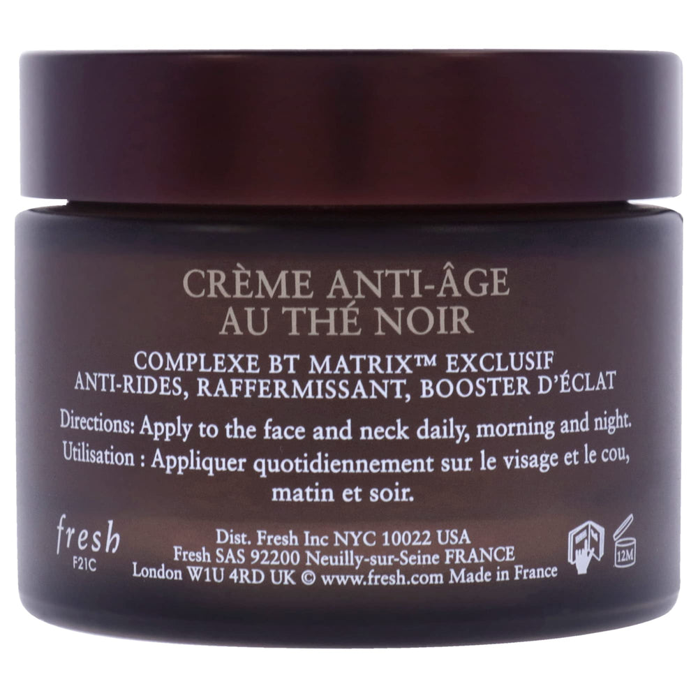 Fresh Black Tea Advanced Age Renewal Cream jar texture swirl for smooth application