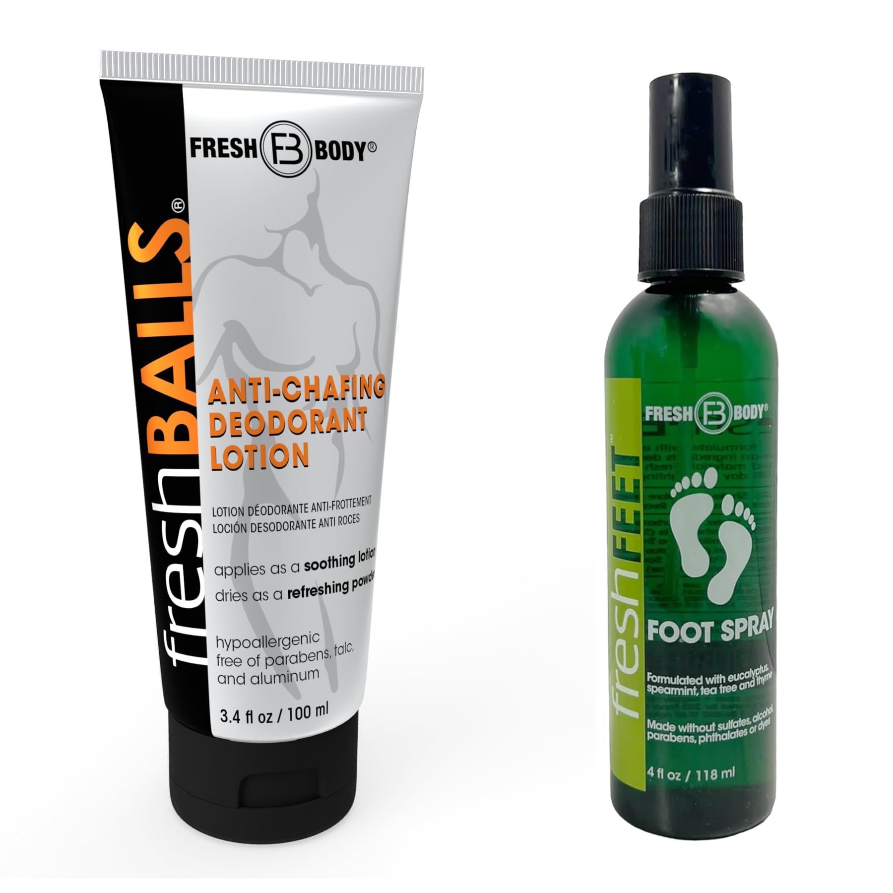 Fresh Body FB Fresh Balls Cream anti-chafing application for daily dryness and comfort.