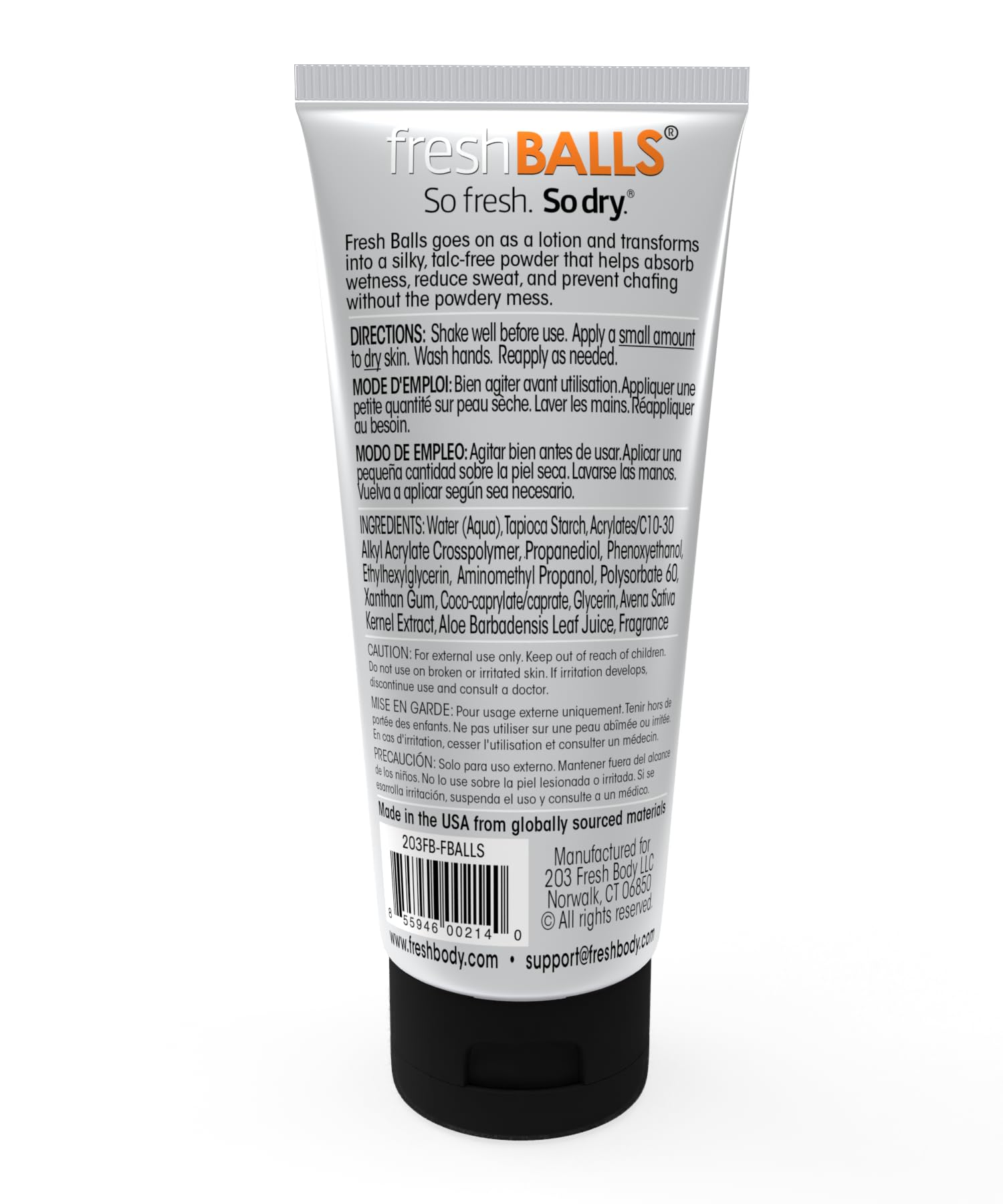Fresh Body FB Fresh Feet Spray sprays on sneakers and linens for odor control.