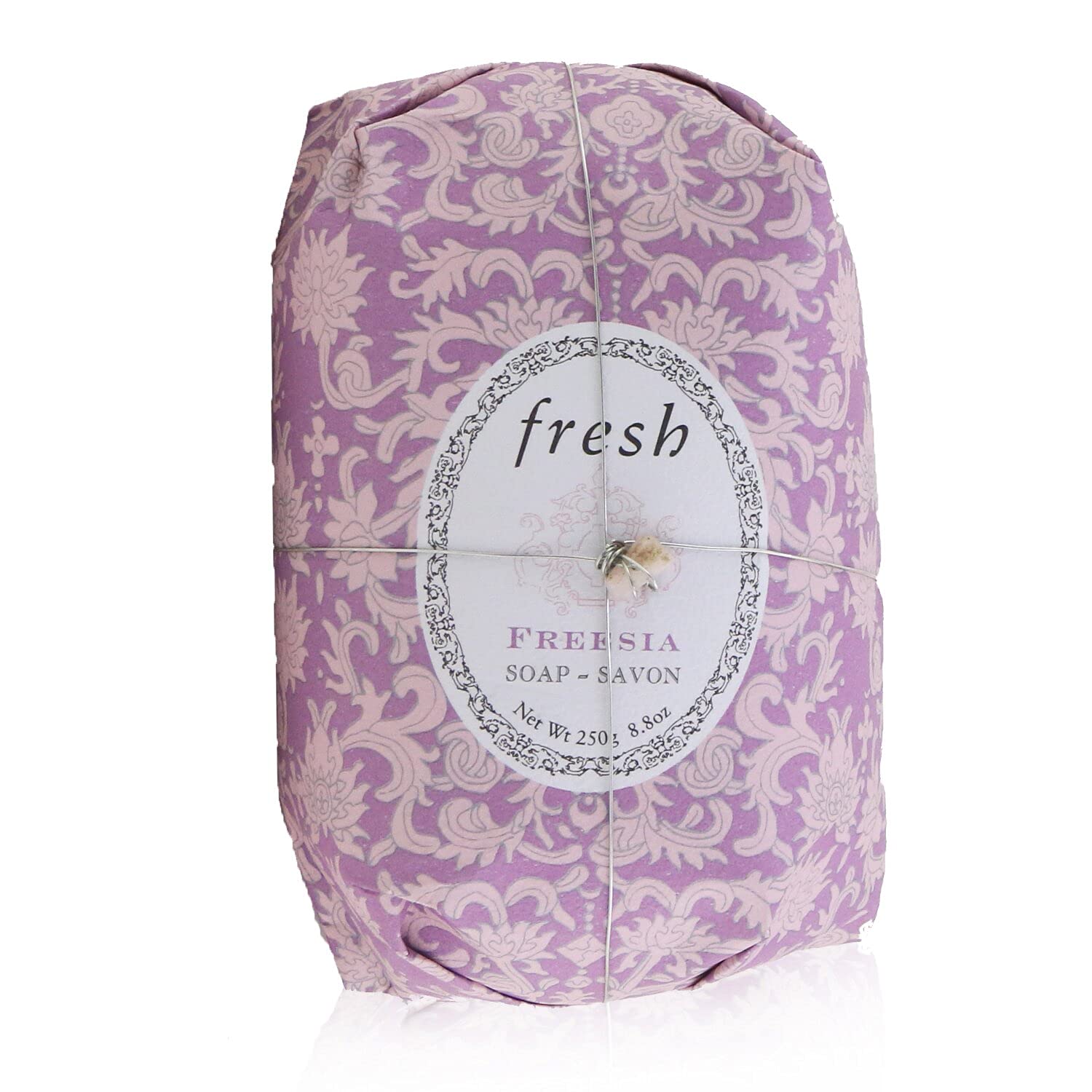 Fresh Freesia Soap packaging showcases hand-wrapped premium presentation
