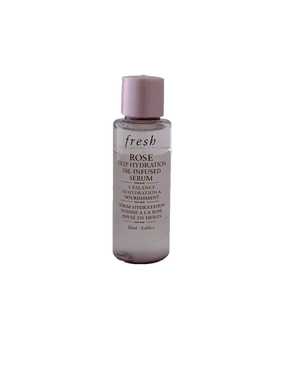 Fresh Rose Deep Hydration Serum in action on skin delivering glow and smooth texture.