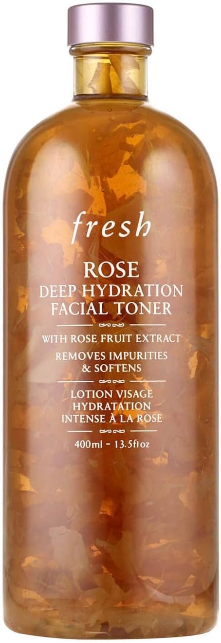 Fresh Rose Deep Hydration Toner bottle, jumbo 400ml, for long-lasting hydration