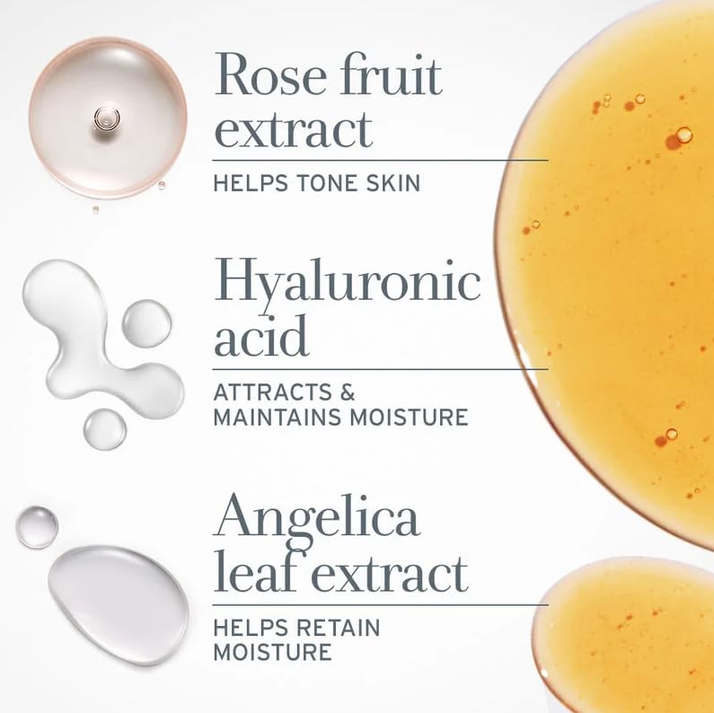 Fresh Rose Toner with rose imagery evokes soothing scent and luxury skincare moment