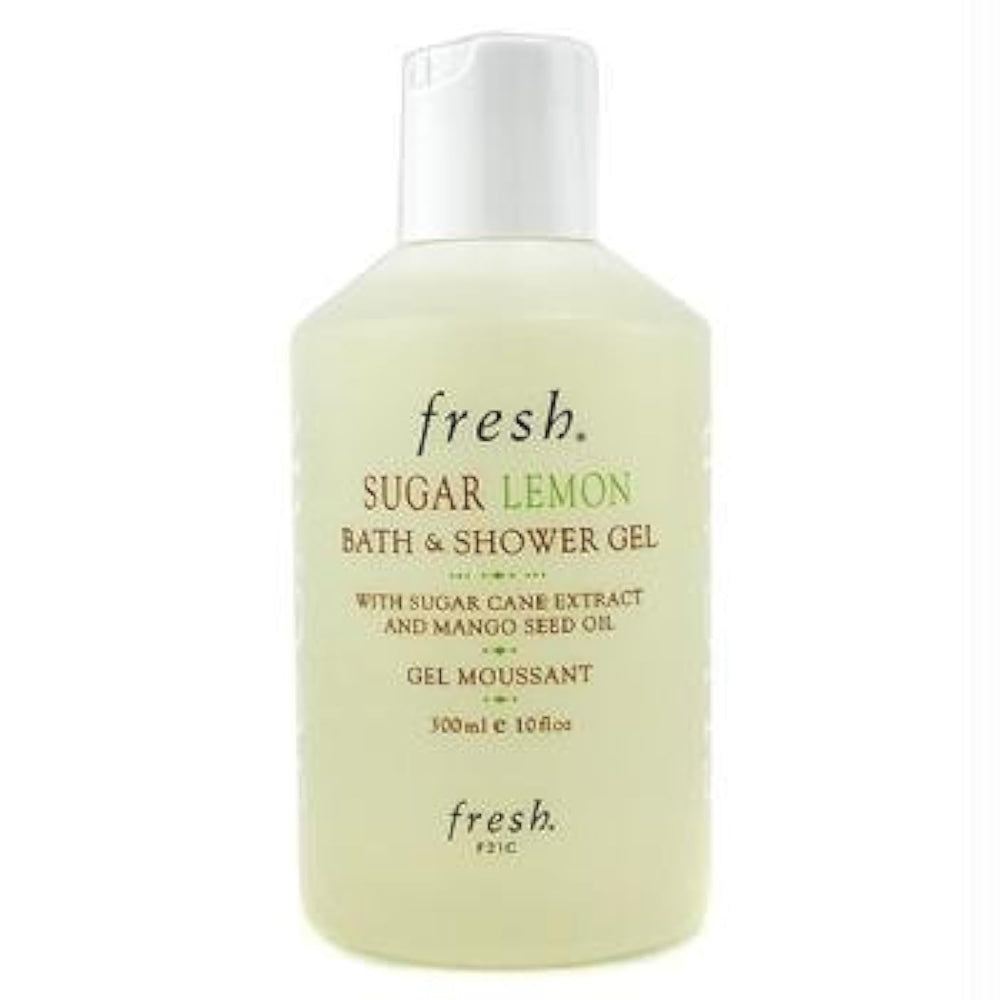 Fresh Sugar Lemon Bath & Shower Gel bottle, refreshing citrus aroma for daily cleansing.