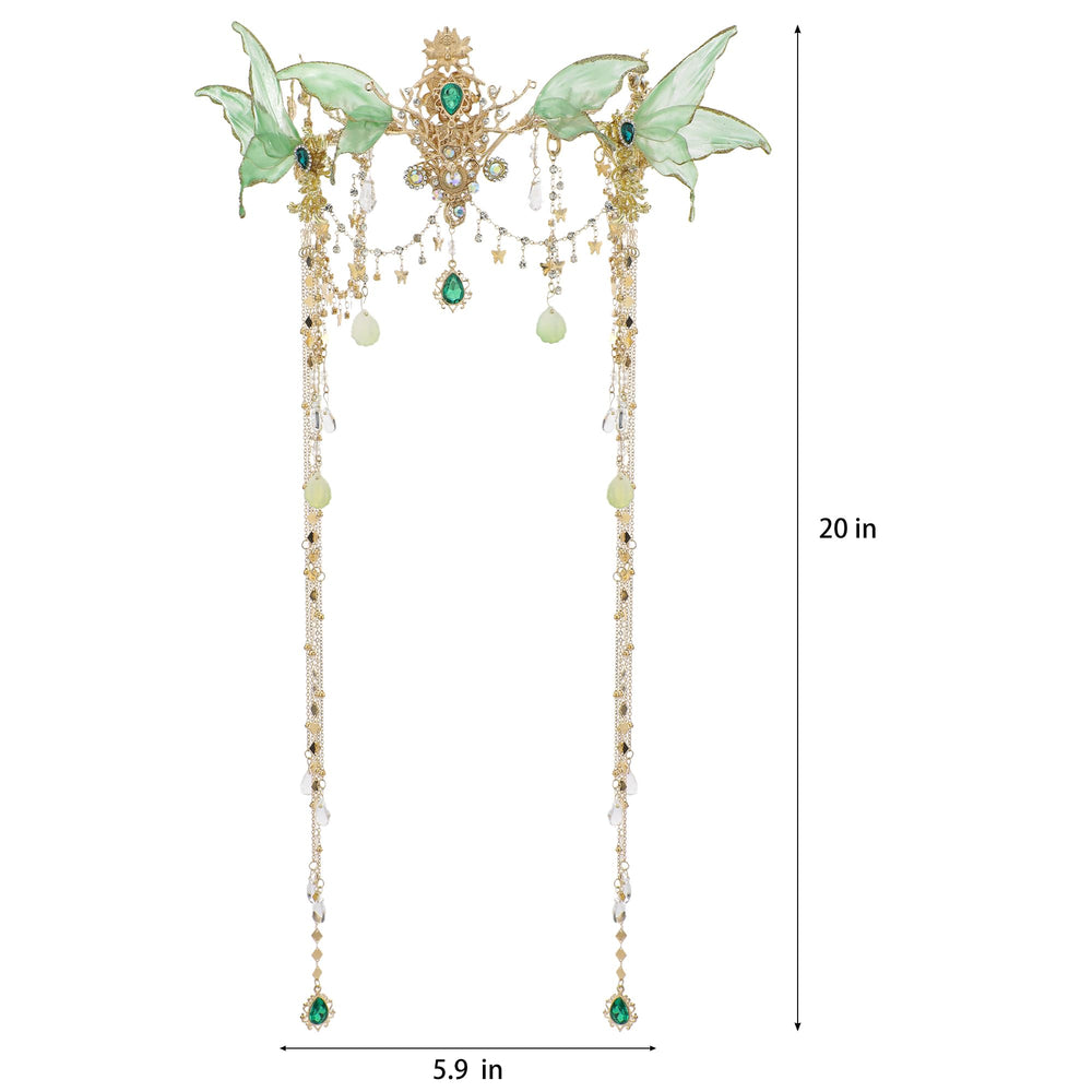 FRESHME fairy headpiece, versatile for Halloween, weddings, and fantasy cosplay.