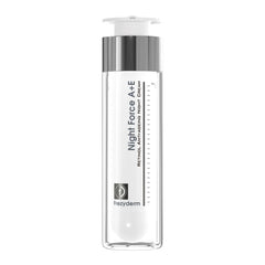 FrezyDerm Night Force bottle closeup highlighting retinol for smoother skin