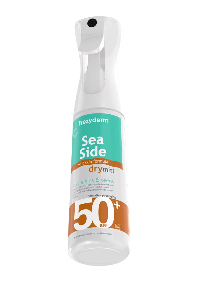 FREZYDERM Sea Side Dry Mist SPF 50+ suitable for all ages and families