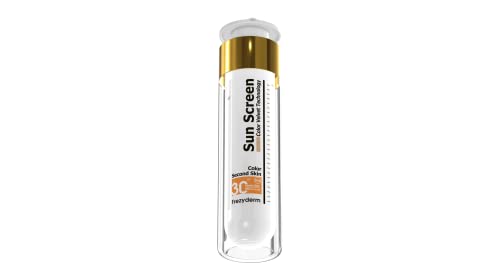 Frezyderm Velvet Face SPF30 texture swatch on skin for natural coverage.