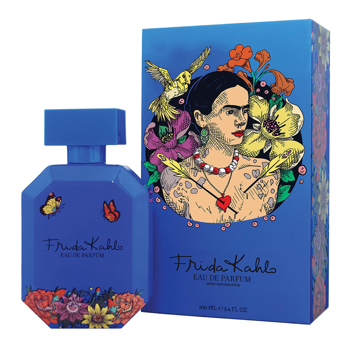 Frida Kahlo Blue Deluxe bottle on display, ideal for all-day wear.