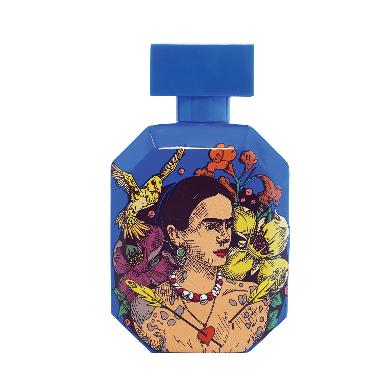 Label detail of Frida Kahlo Blue Deluxe emphasizing premium branding and notes.