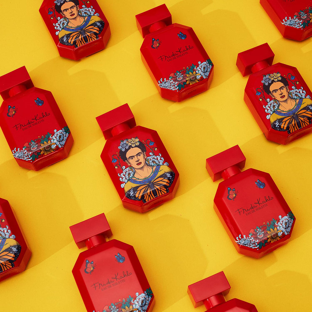 Frida Kahlo Red Eau de Toilette box front displays iconic branding and gifting-ready presentation.