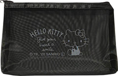 Friend Sanrio Hello Kitty cosmetic pouch with zipper, ideal for on-the-go makeup