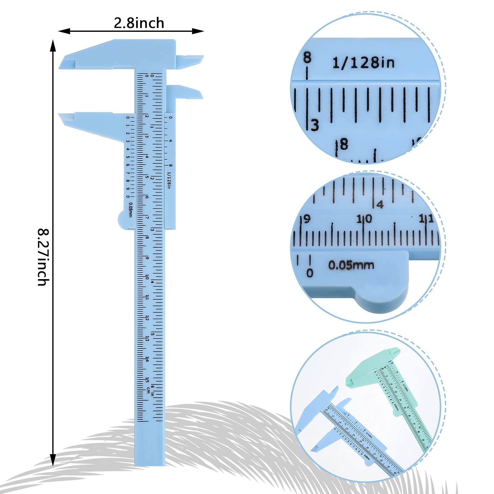 Frienda five-piece ruler close-up shows metal inlay and durable construction