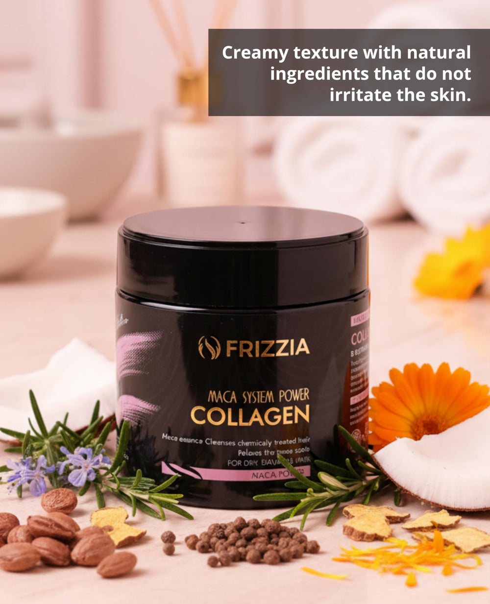 Frizzia deep-conditioning therapy for dry hair close-up